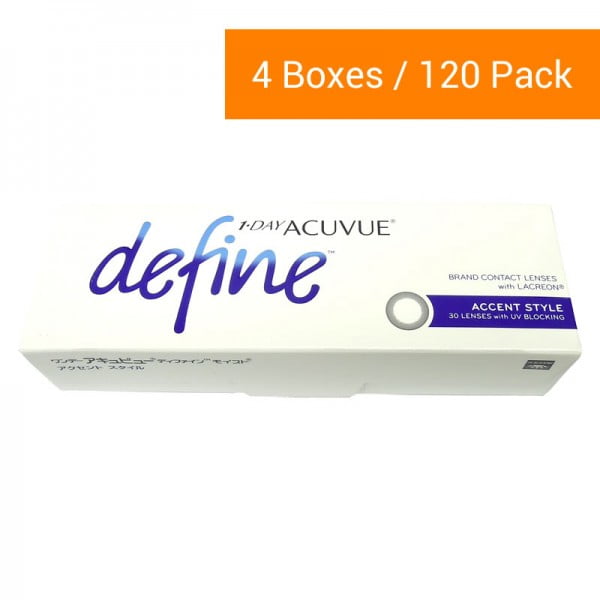 1 Day Acuvue Define Accent Style (4 Boxes / 120 Pack)
